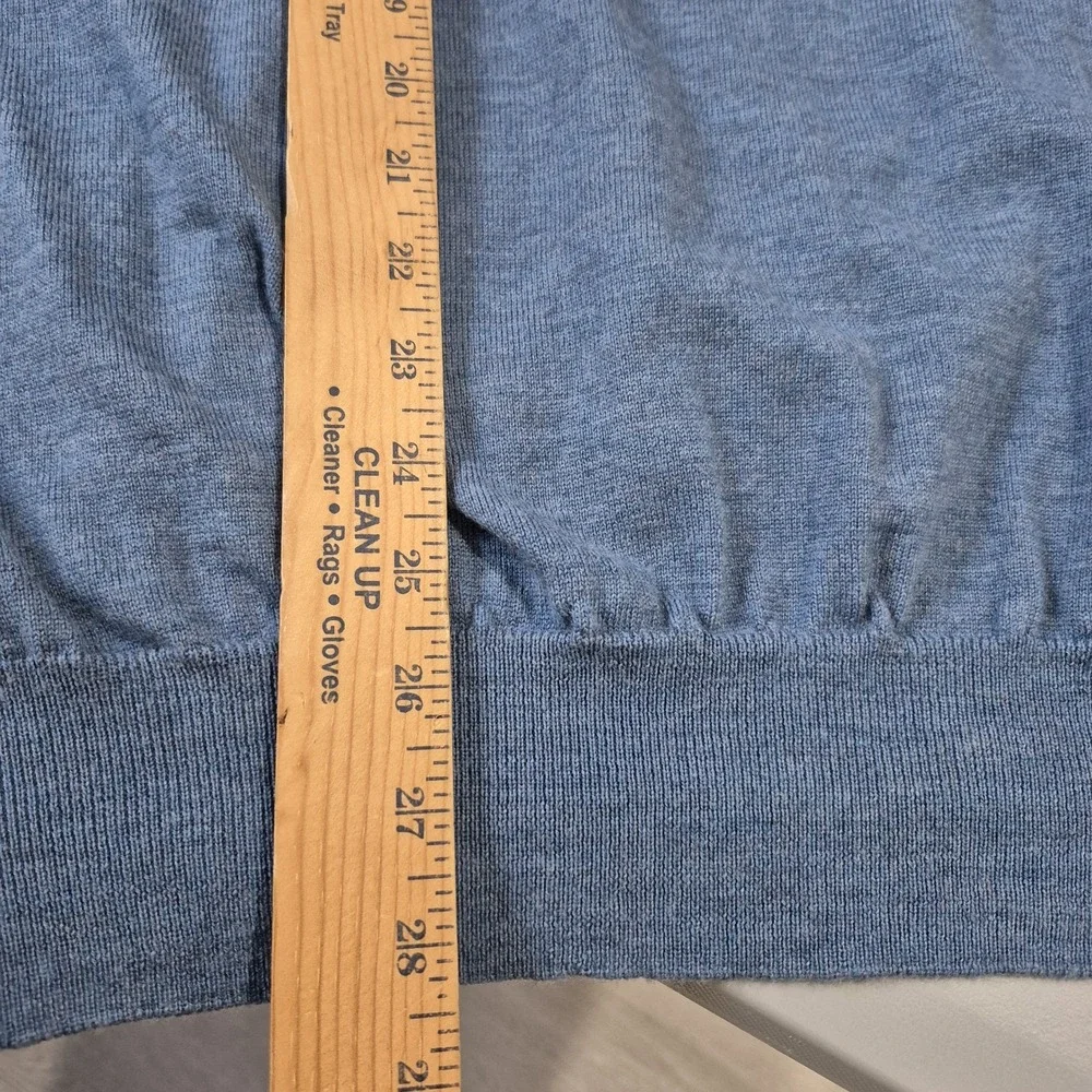 Polo Ralph Lauren Sweater Mens XL‎ Blue Wool Crewneck Merino Washable Preppy